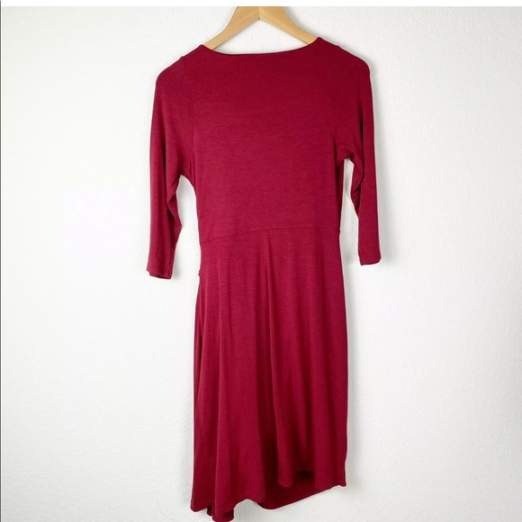 The Limited cranberry red faux wrap dress H - Picture 8 of 11
